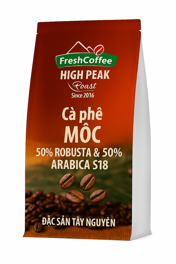 Cà phê mộc 50% Robusta & 50% Arabica S18